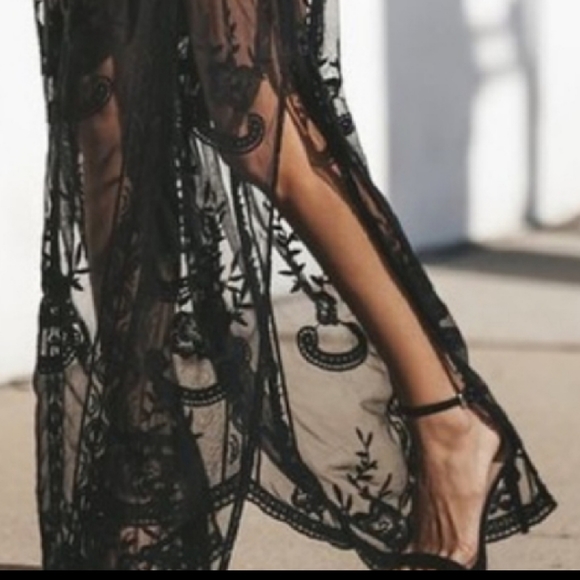 Stand out in this gorgeous lace romper maxi dress - Picture 8 of 15